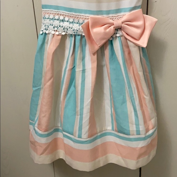 Bonnie Jean Pastel Striped Dress - Picture 3 of 7